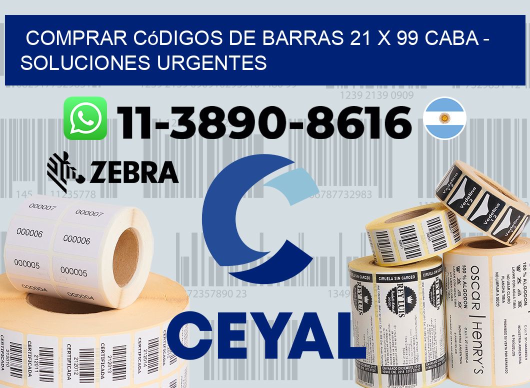 Comprar códigos de barras 21 x 99 CABA - soluciones urgentes