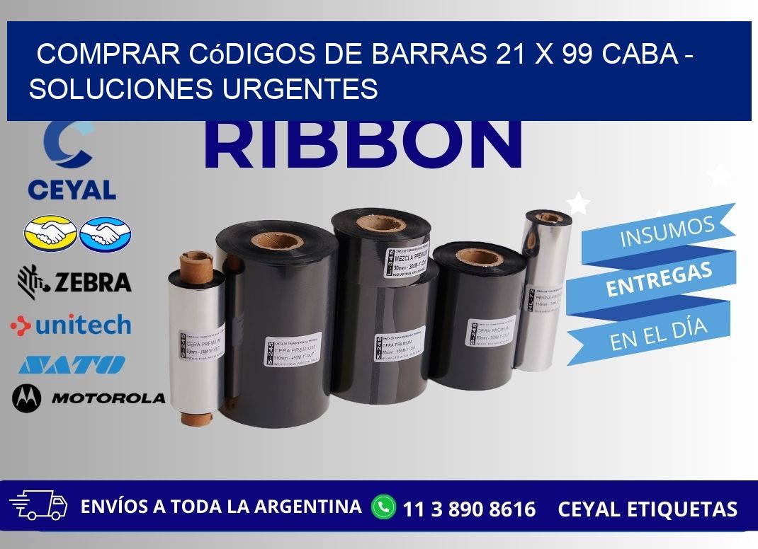 Comprar códigos de barras 21 x 99 CABA - soluciones urgentes