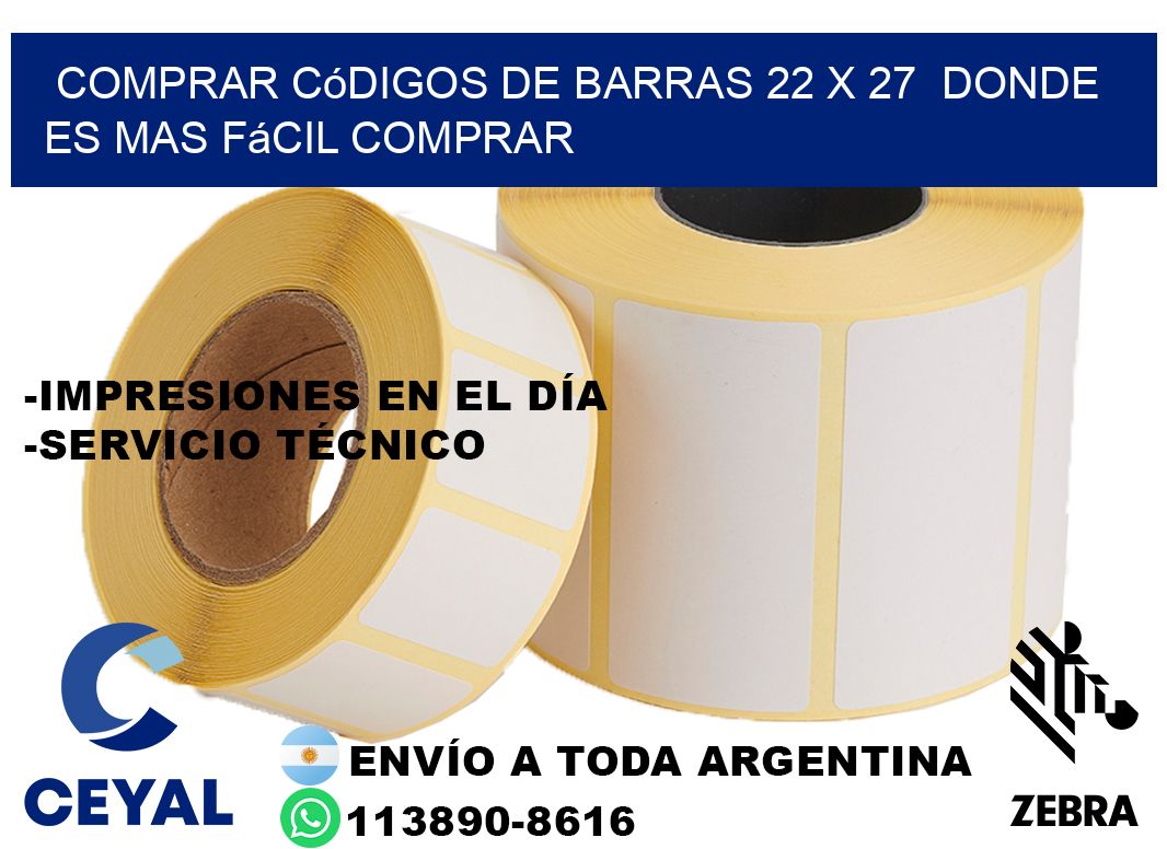 Comprar códigos de barras 22 x 27 Donde es mas fácil comprar