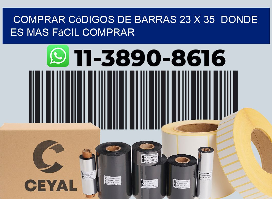 Comprar códigos de barras 23 x 35  Donde es mas fácil comprar