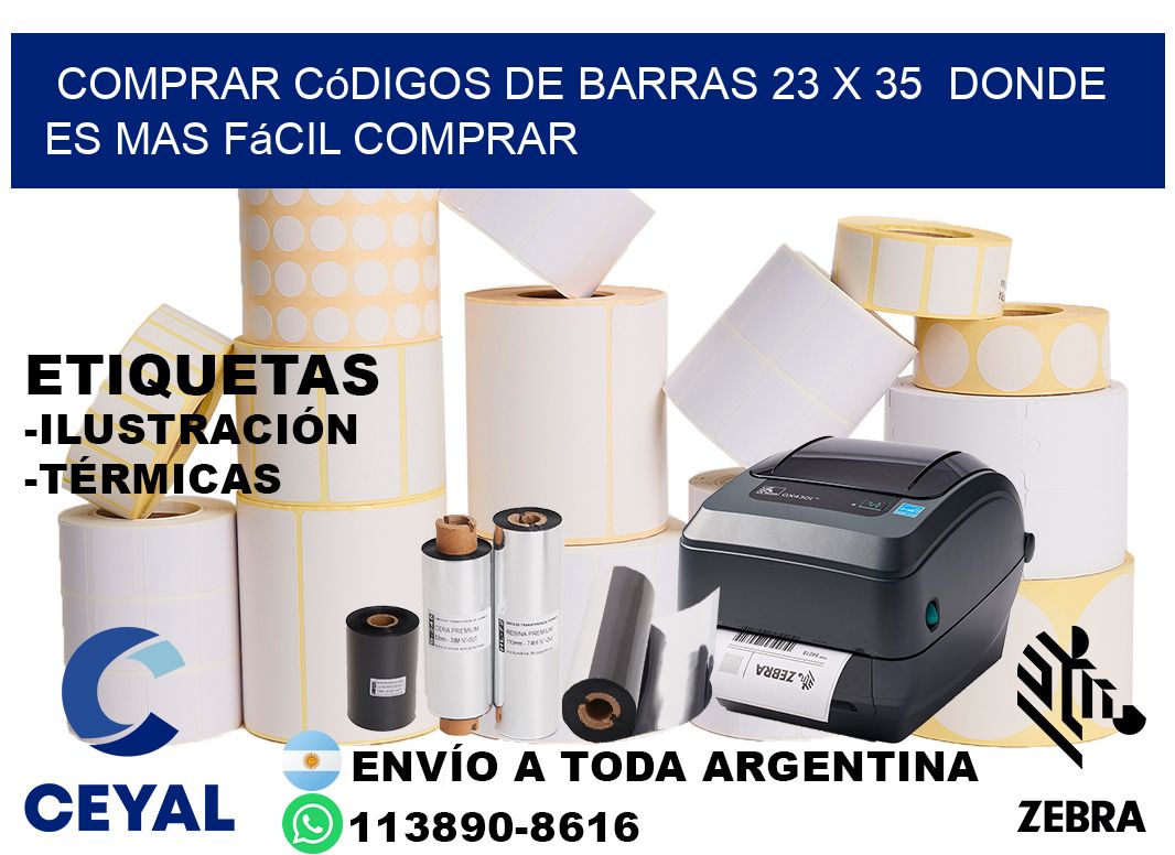 Comprar códigos de barras 23 x 35  Donde es mas fácil comprar