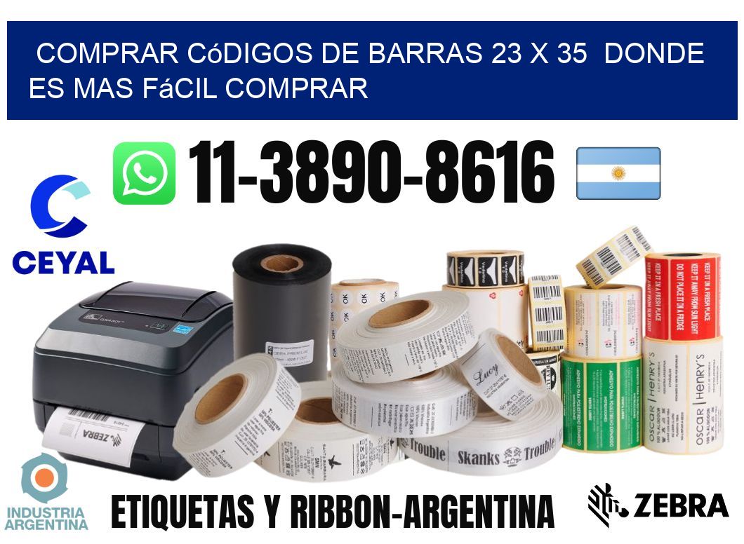 Comprar códigos de barras 23 x 35  Donde es mas fácil comprar