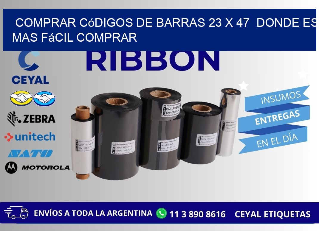 Comprar códigos de barras 23 x 47  Donde es mas fácil comprar