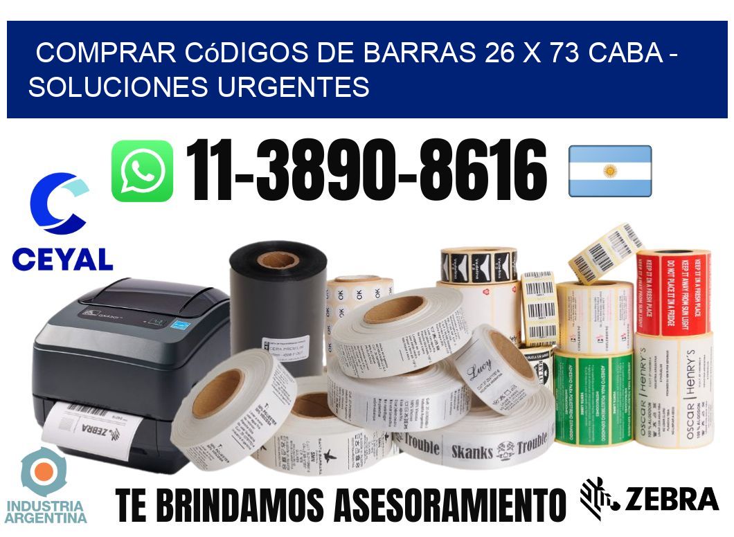 Comprar códigos de barras 26 x 73 CABA - soluciones urgentes