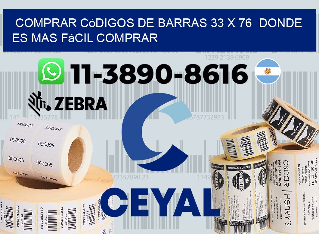 Comprar códigos de barras 33 x 76 Donde es mas fácil comprar
