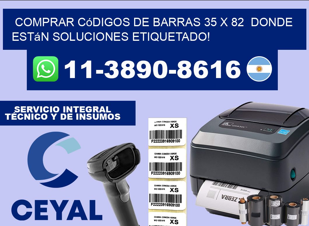 Comprar códigos de barras 35 x 82  donde están soluciones etiquetado!