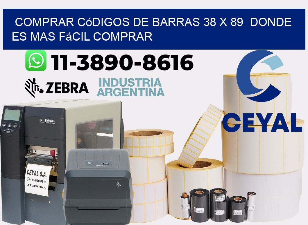 Comprar códigos de barras 38 x 89  Donde es mas fácil comprar