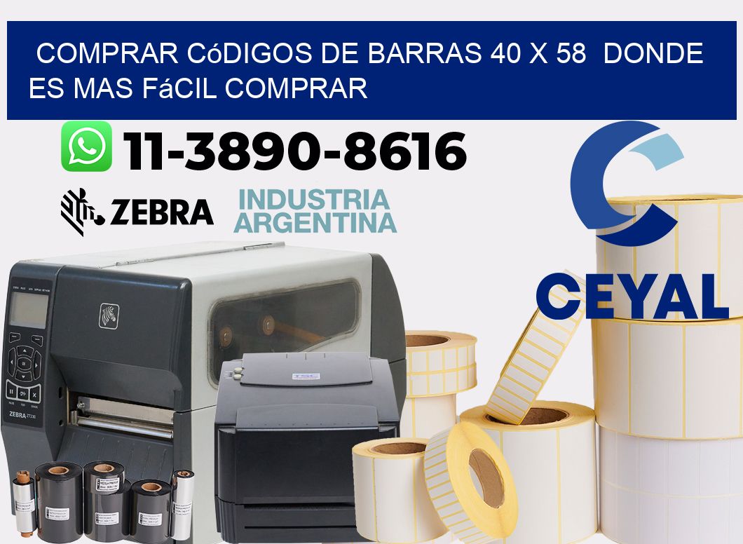 Comprar códigos de barras 40 x 58 Donde es mas fácil comprar