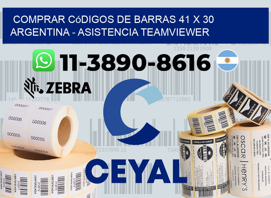 Comprar códigos de barras 41 x 30 argentina - asistencia teamviewer