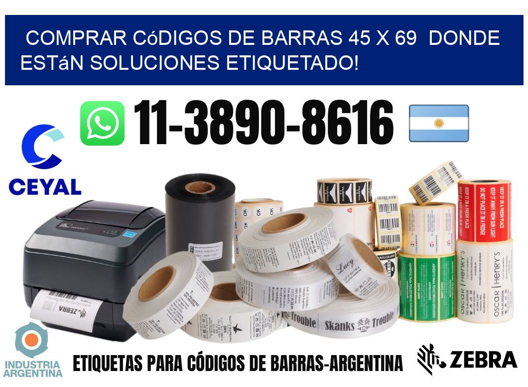 Comprar códigos de barras 45 x 69  donde están soluciones etiquetado!