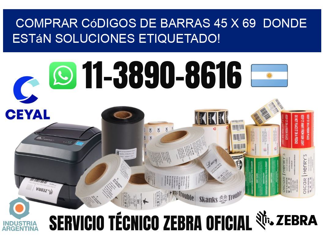 Comprar códigos de barras 45 x 69  donde están soluciones etiquetado!