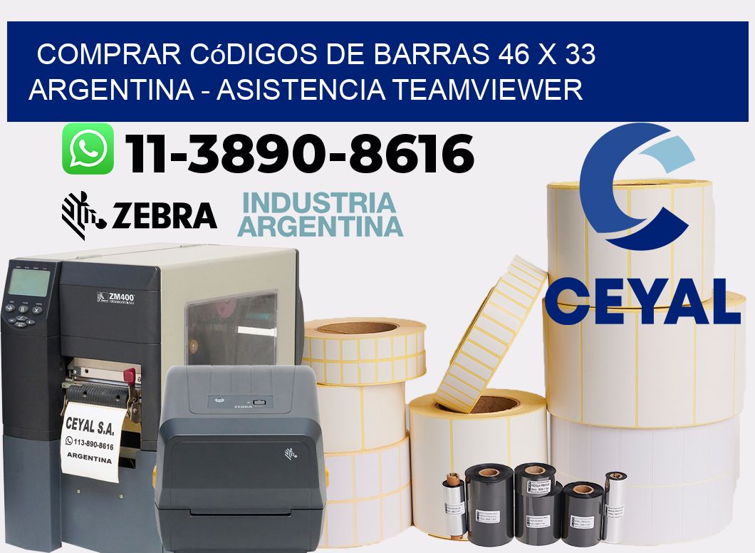 Comprar códigos de barras 46 x 33 argentina - asistencia teamviewer