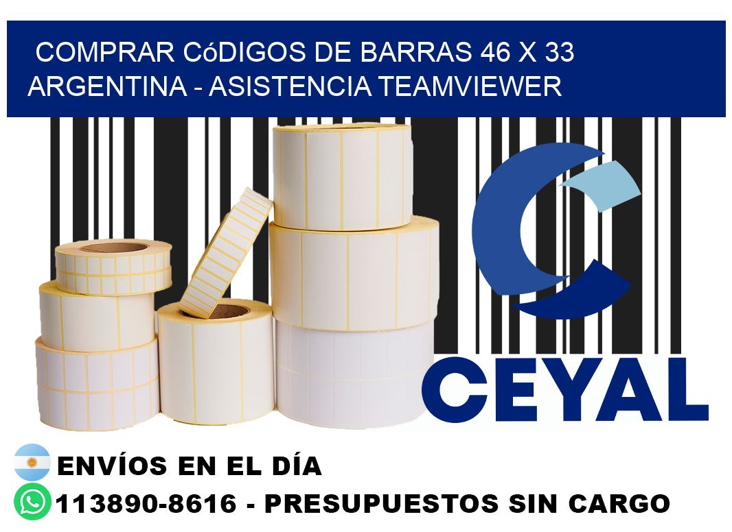 Comprar códigos de barras 46 x 33 argentina - asistencia teamviewer