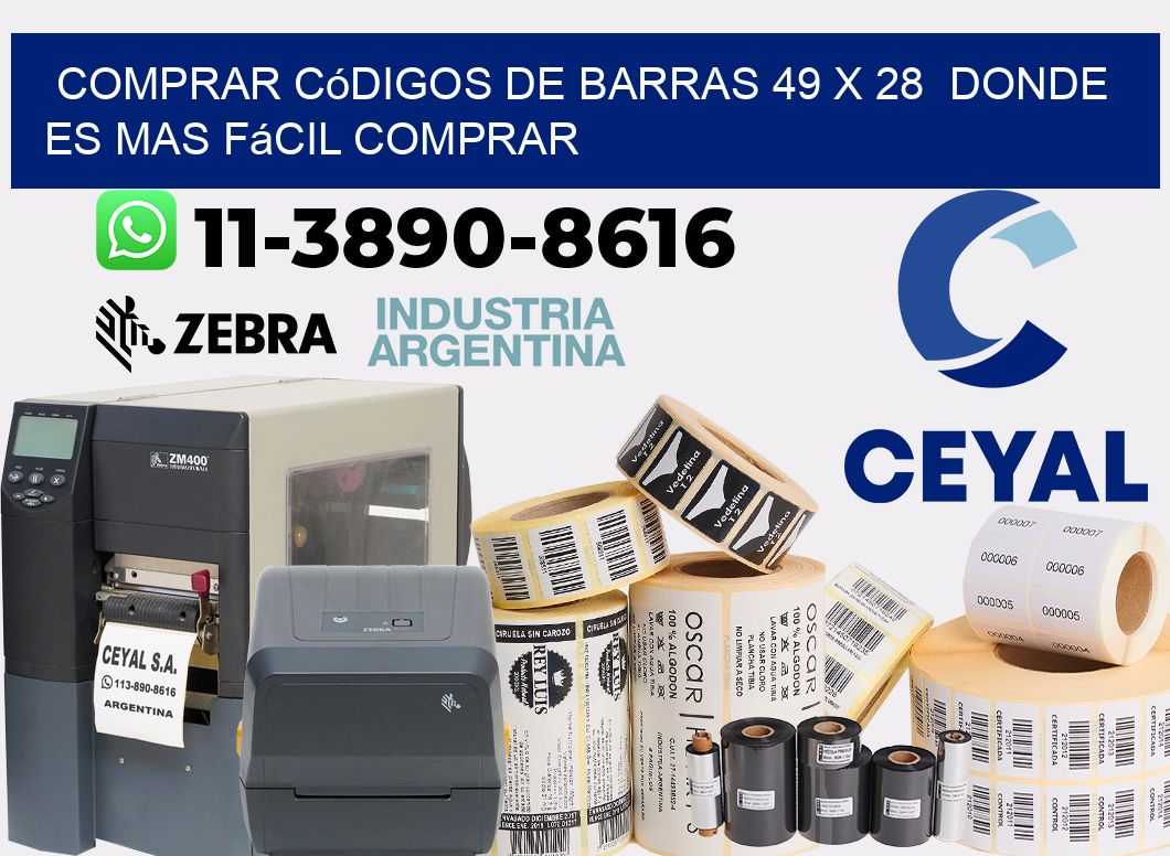 Comprar códigos de barras 49 x 28  Donde es mas fácil comprar