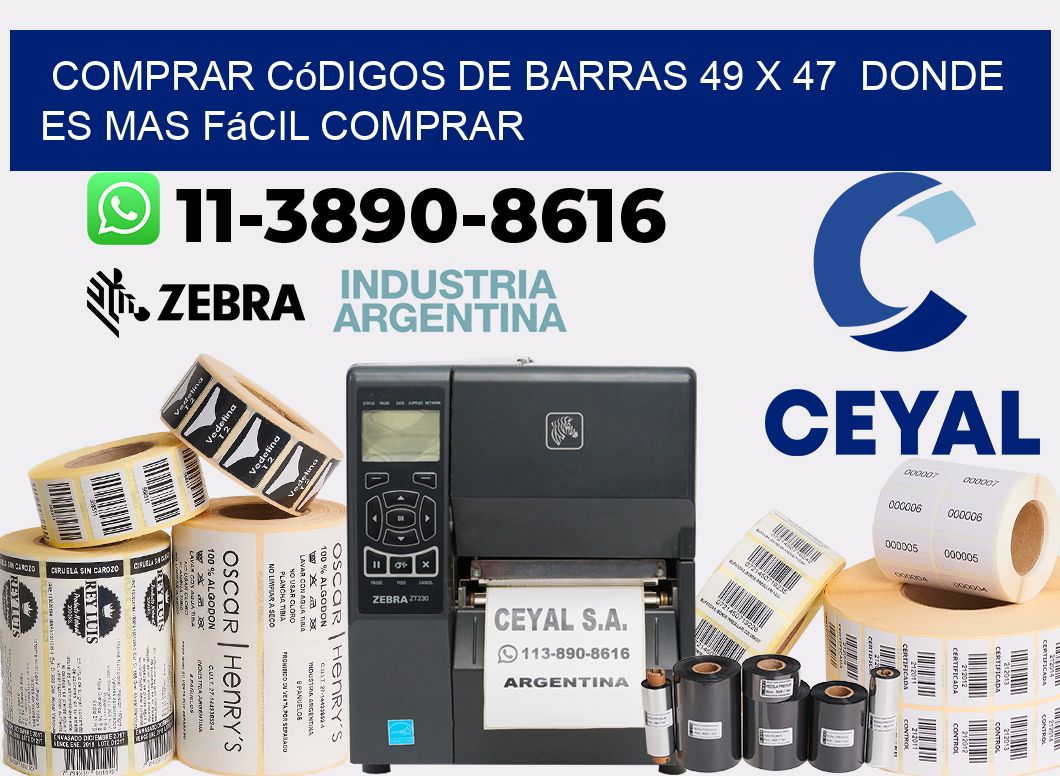 Comprar códigos de barras 49 x 47  Donde es mas fácil comprar