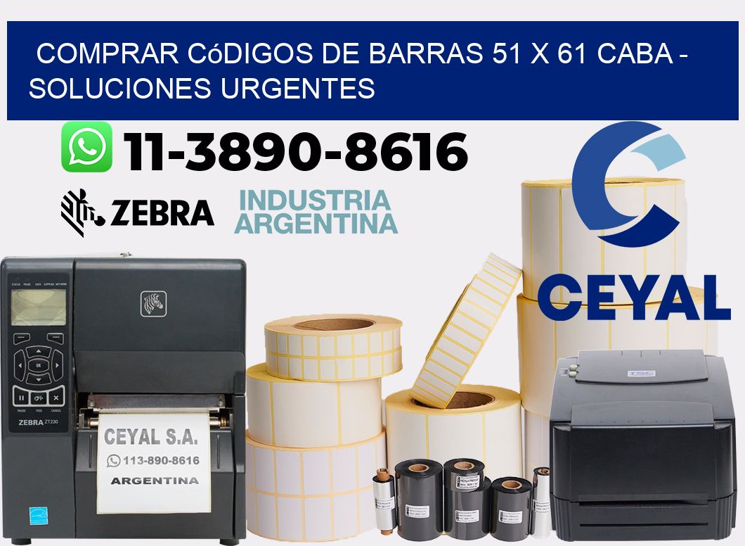Comprar códigos de barras 51 x 61 CABA - soluciones urgentes