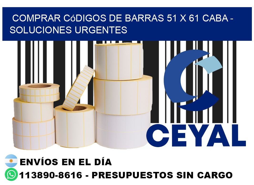 Comprar códigos de barras 51 x 61 CABA - soluciones urgentes