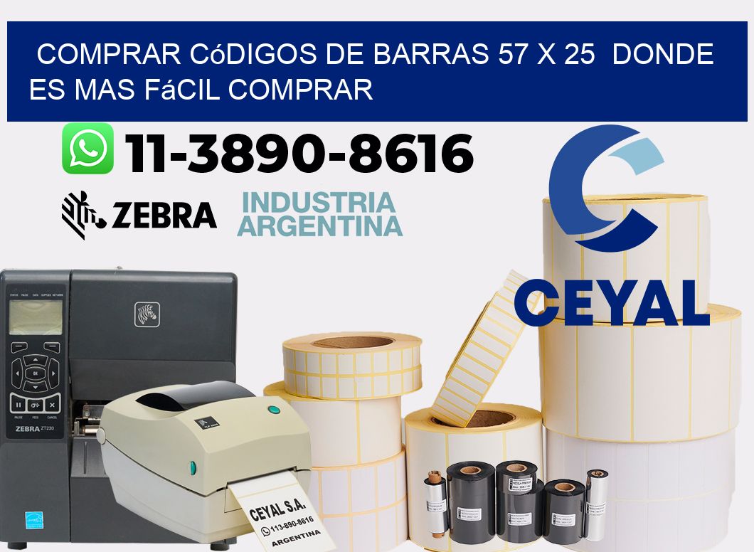 Comprar códigos de barras 57 x 25  Donde es mas fácil comprar