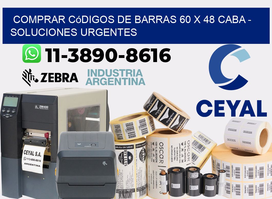Comprar códigos de barras 60 x 48 CABA - soluciones urgentes
