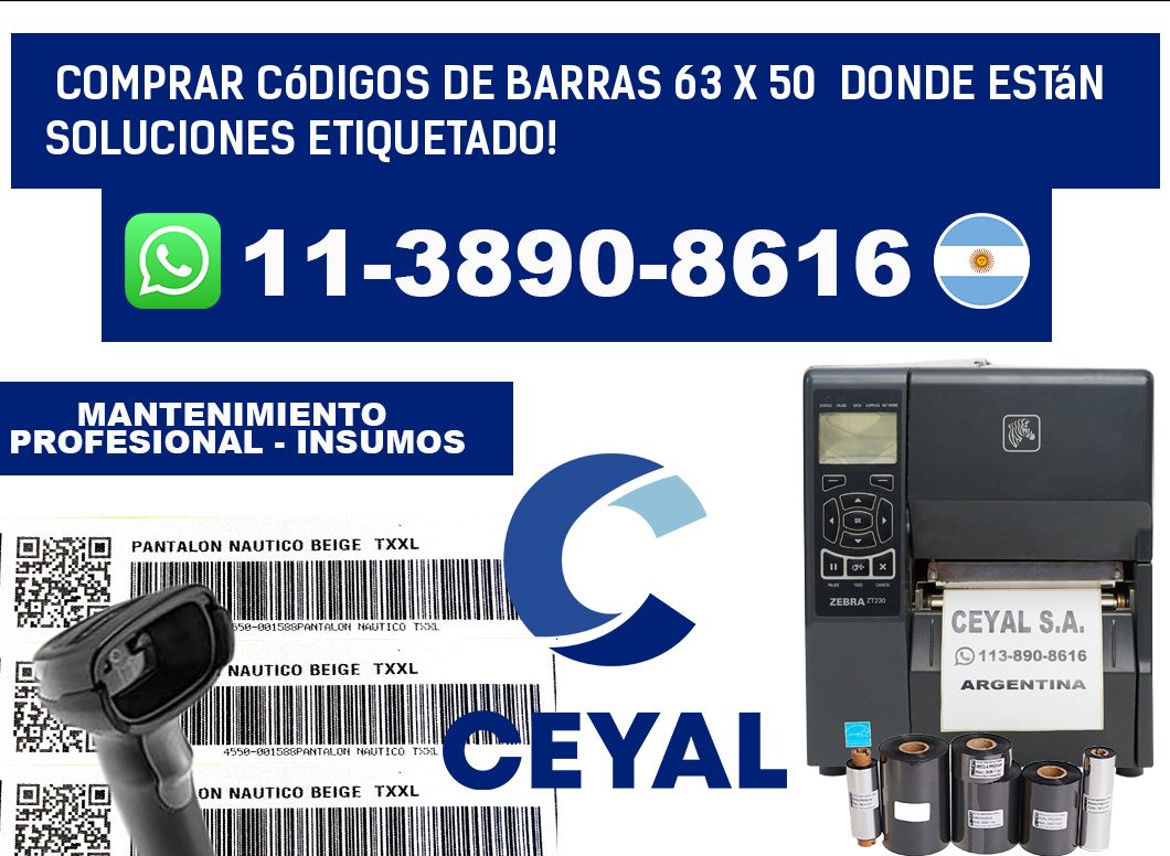 Comprar códigos de barras 63 x 50  donde están soluciones etiquetado!