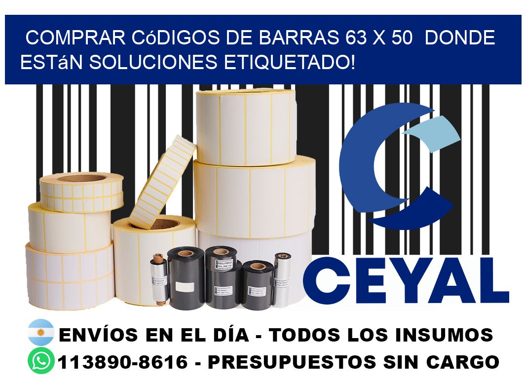 Comprar códigos de barras 63 x 50  donde están soluciones etiquetado!