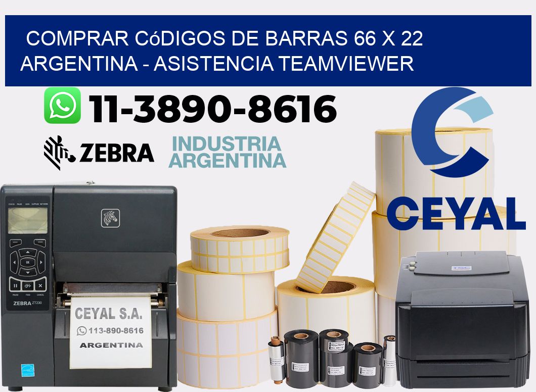 Comprar códigos de barras 66 x 22 argentina - asistencia teamviewer