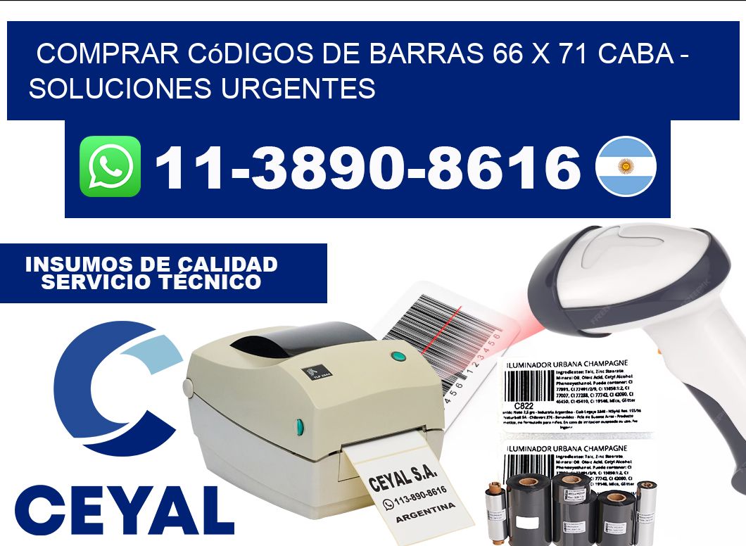 Comprar códigos de barras 66 x 71 CABA - soluciones urgentes