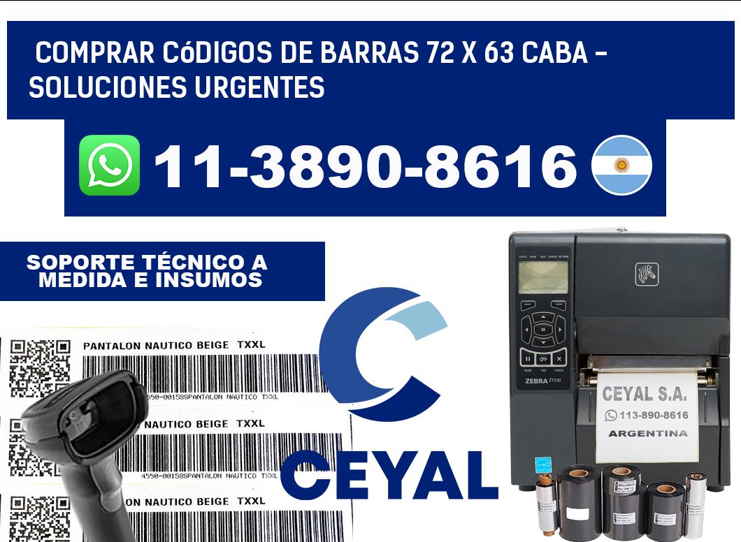Comprar códigos de barras 72 x 63 CABA - soluciones urgentes