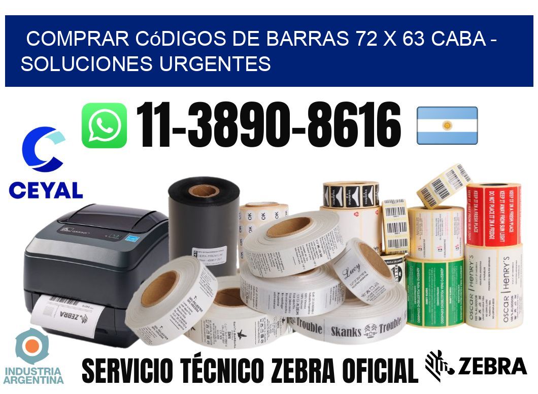 Comprar códigos de barras 72 x 63 CABA - soluciones urgentes