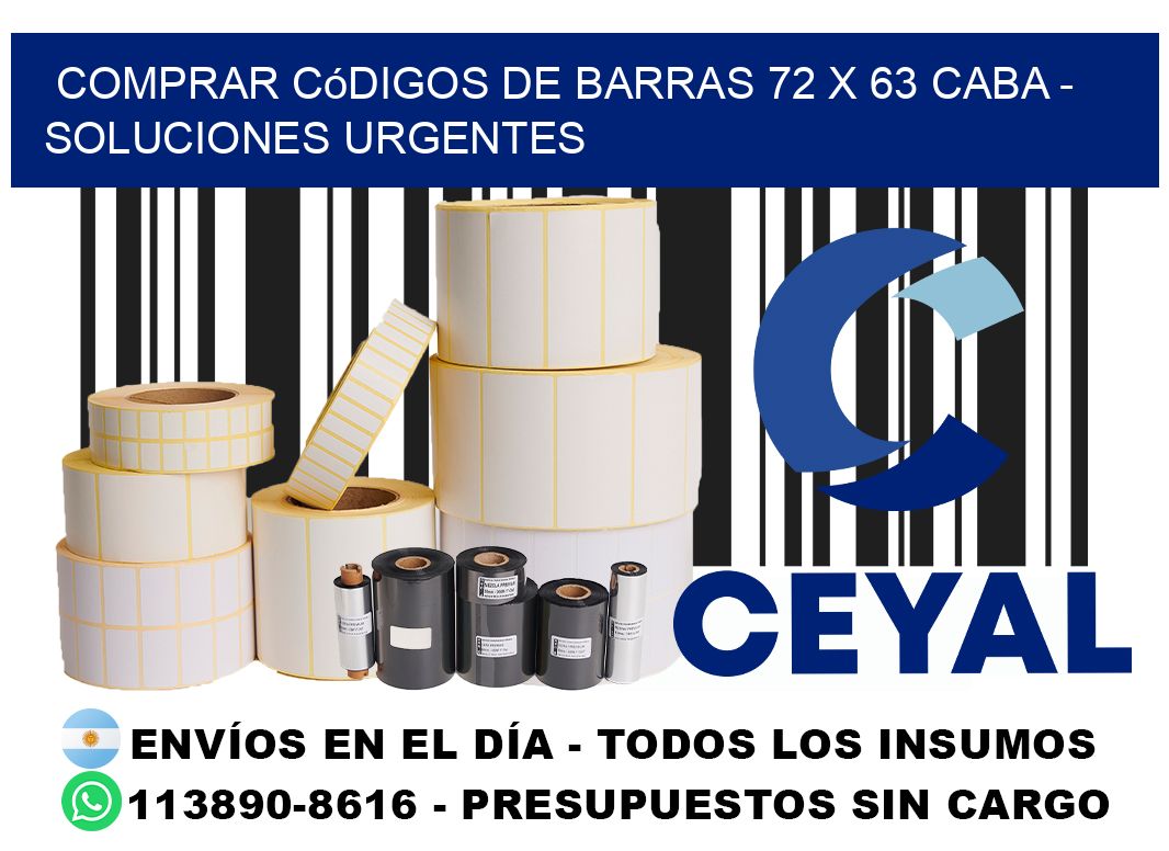 Comprar códigos de barras 72 x 63 CABA - soluciones urgentes