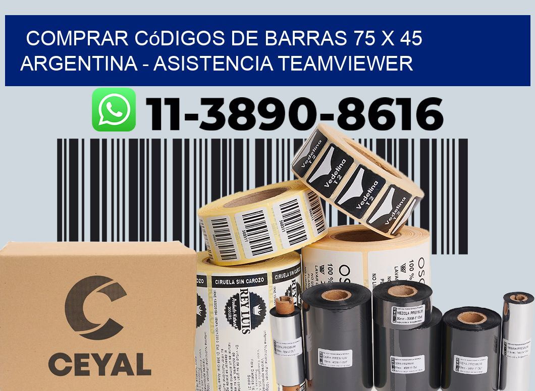 Comprar códigos de barras 75 x 45 argentina - asistencia teamviewer