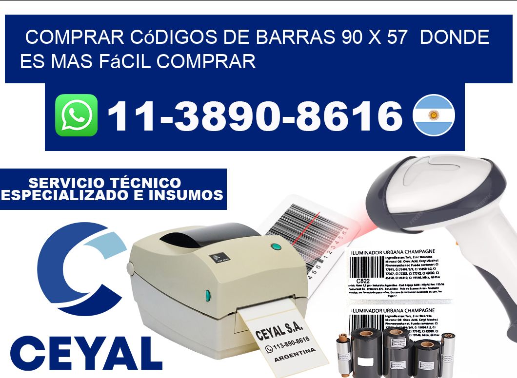 Comprar códigos de barras 90 x 57  Donde es mas fácil comprar