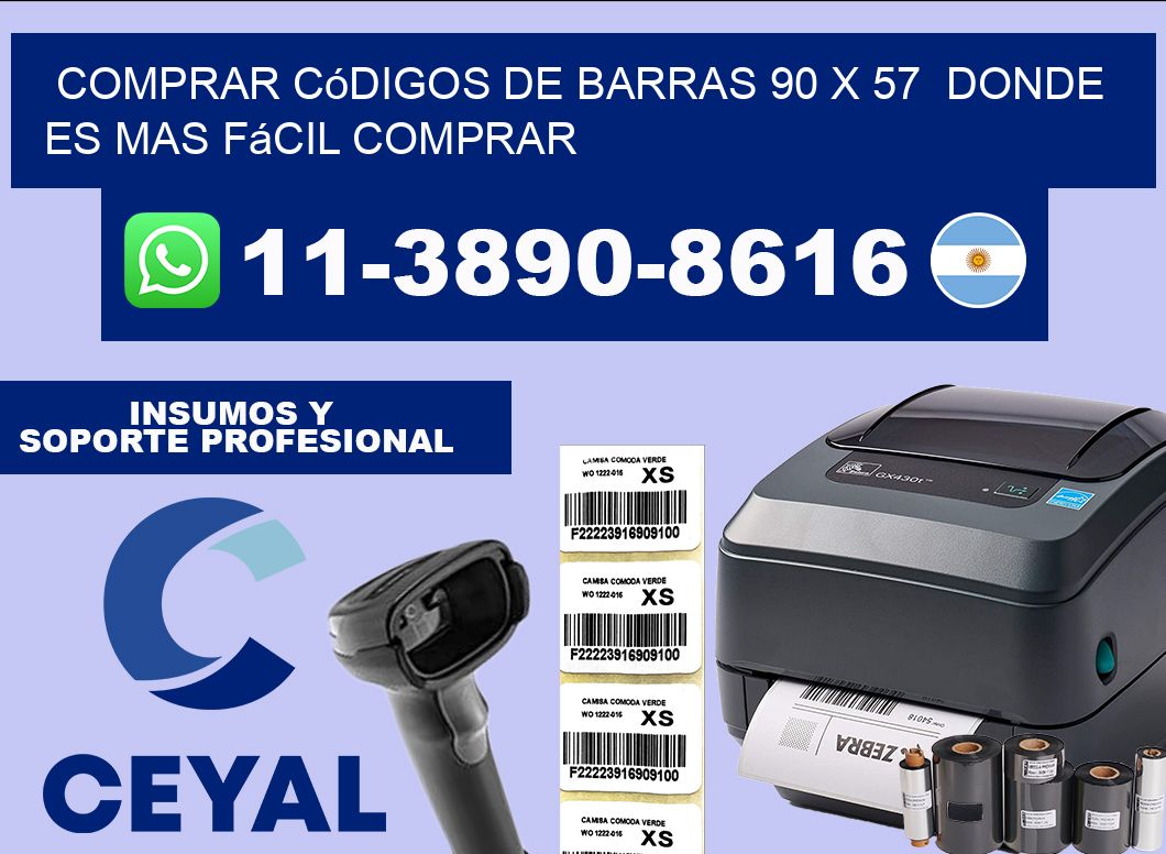Comprar códigos de barras 90 x 57  Donde es mas fácil comprar