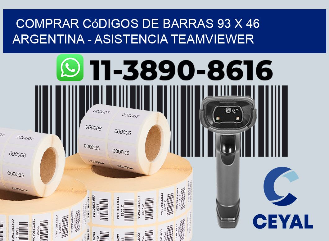 Comprar códigos de barras 93 x 46 argentina - asistencia teamviewer