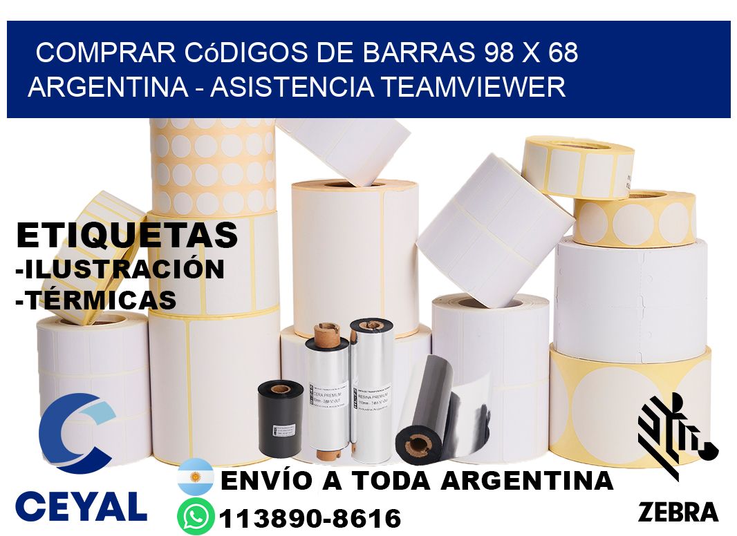 Comprar códigos de barras 98 x 68 argentina - asistencia teamviewer