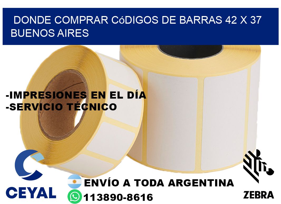 Donde Comprar códigos de barras 42 x 37  Buenos Aires