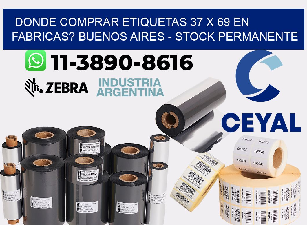 Donde Comprar etiquetas 37 x 69 en FABRICAS? Buenos Aires - Stock permanente