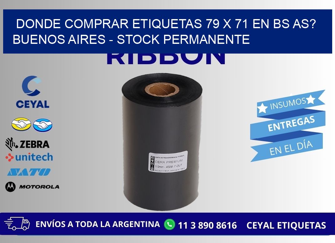 Donde Comprar etiquetas 79 x 71 en BS AS? Buenos Aires - Stock permanente