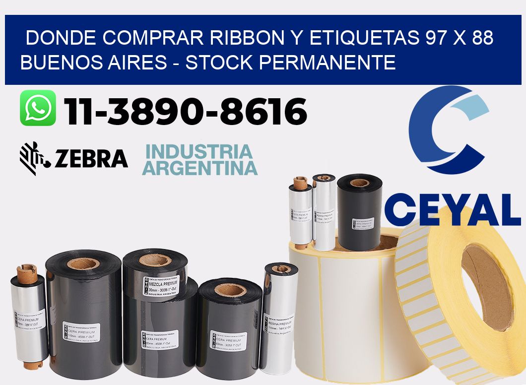 Donde Comprar ribbon y etiquetas 97 x 88 Buenos Aires - Stock permanente