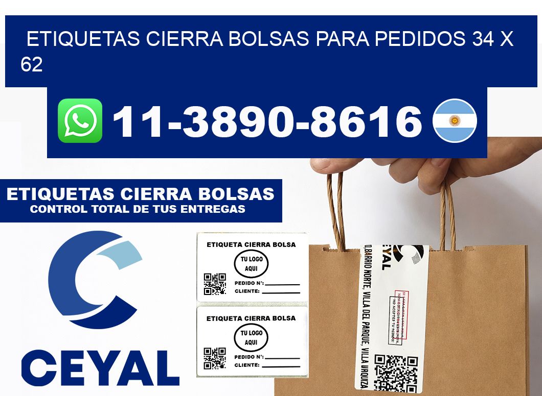 ETIQUETAS CIERRA BOLSAS PARA PEDIDOS 34 x 62
