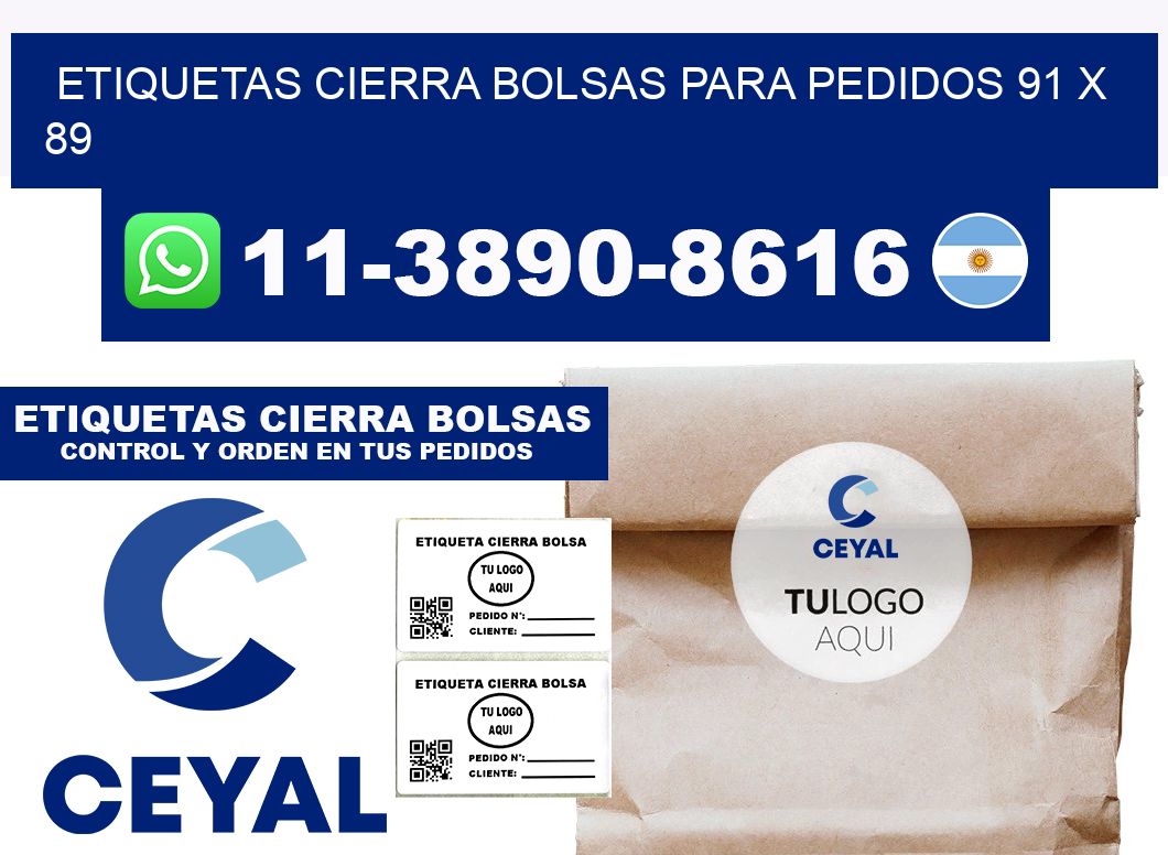 ETIQUETAS CIERRA BOLSAS PARA PEDIDOS 91 x 89