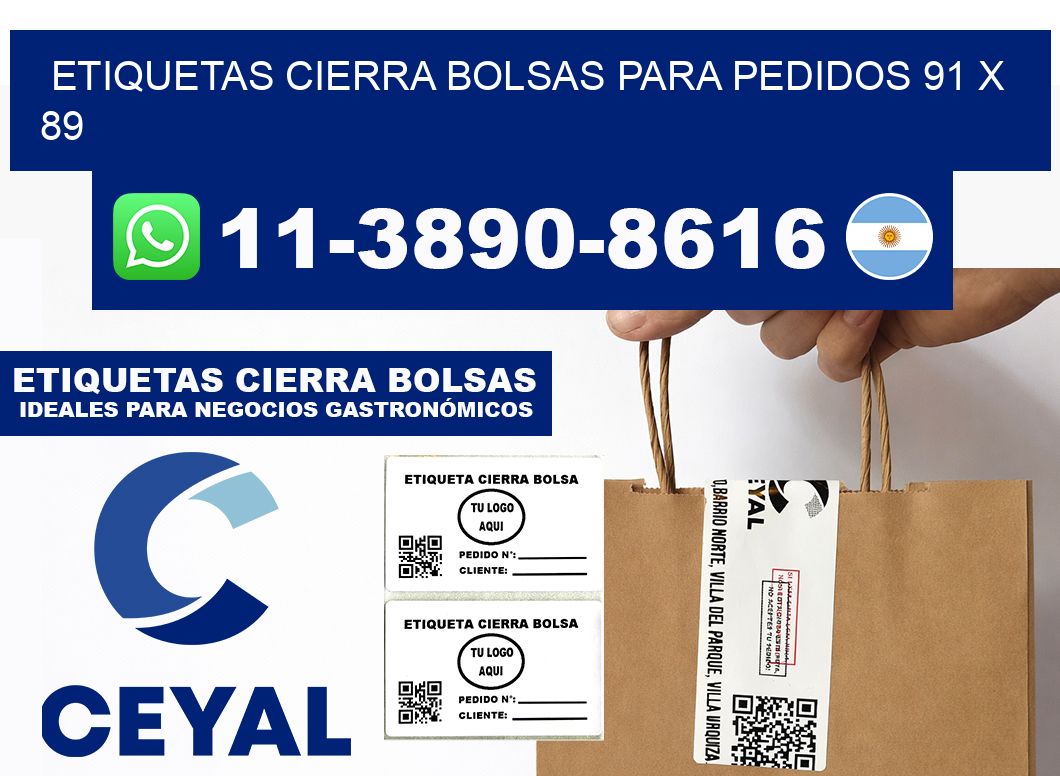 ETIQUETAS CIERRA BOLSAS PARA PEDIDOS 91 x 89