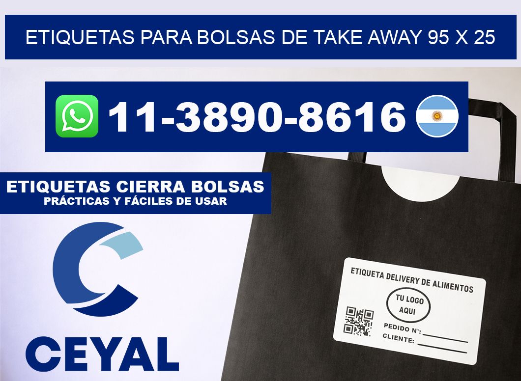 ETIQUETAS PARA BOLSAS DE TAKE AWAY 95 x 25