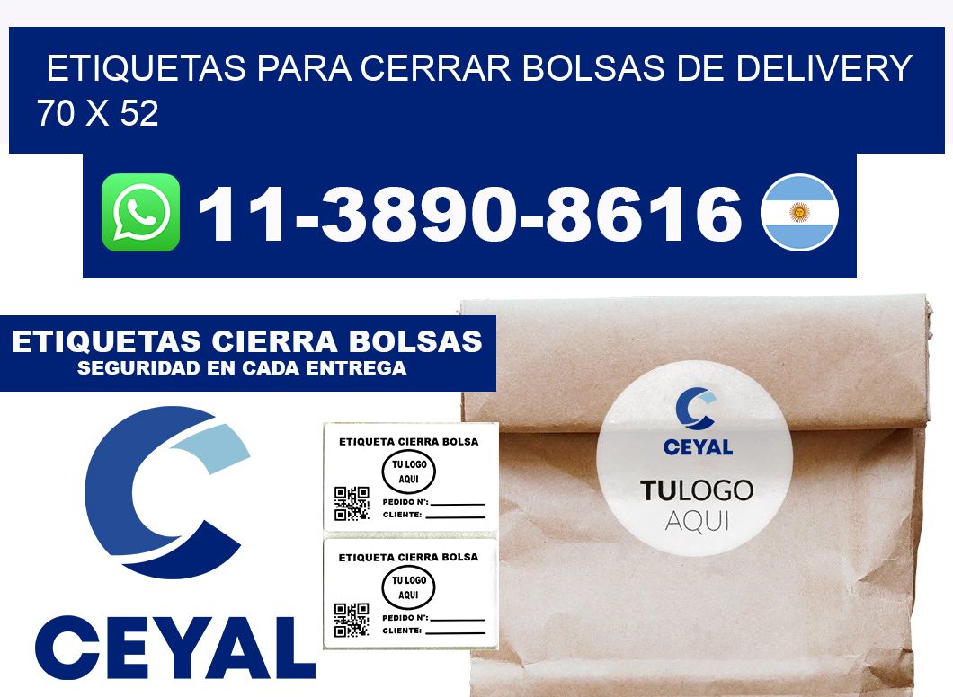ETIQUETAS PARA CERRAR BOLSAS DE DELIVERY 70 x 52