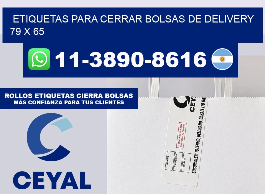 ETIQUETAS PARA CERRAR BOLSAS DE DELIVERY 79 x 65