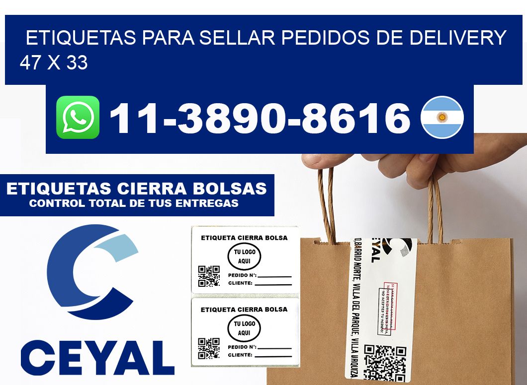 ETIQUETAS PARA SELLAR PEDIDOS DE DELIVERY 47 x 33