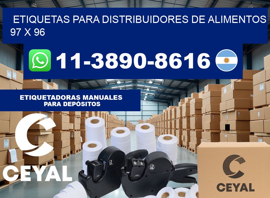 Etiquetas para distribuidores de alimentos 97 x 96