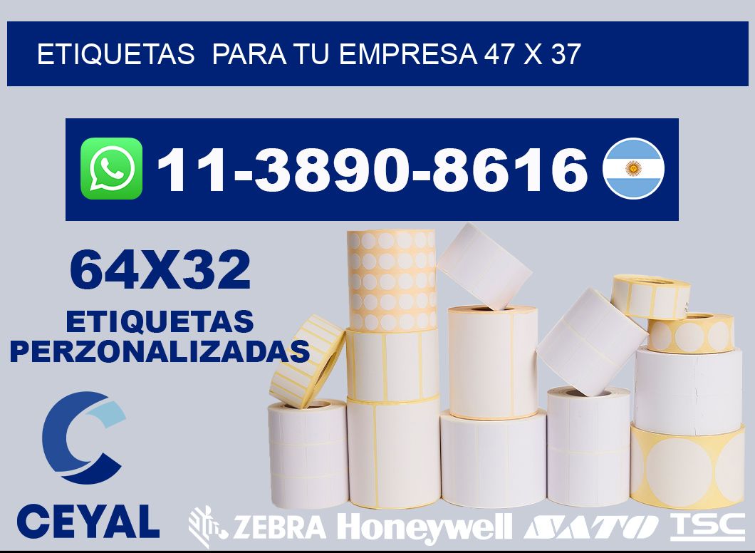 Etiquetas para tu empresa 47 x 37