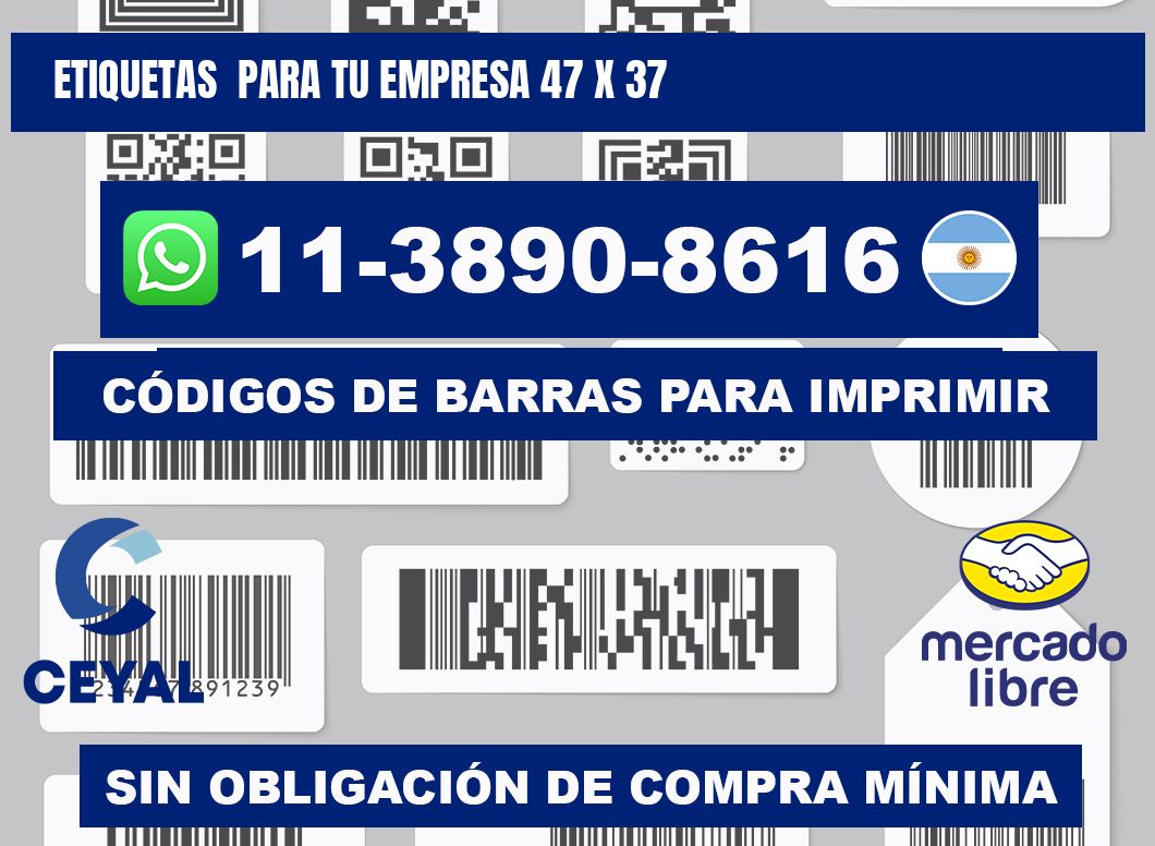 Etiquetas para tu empresa 47 x 37