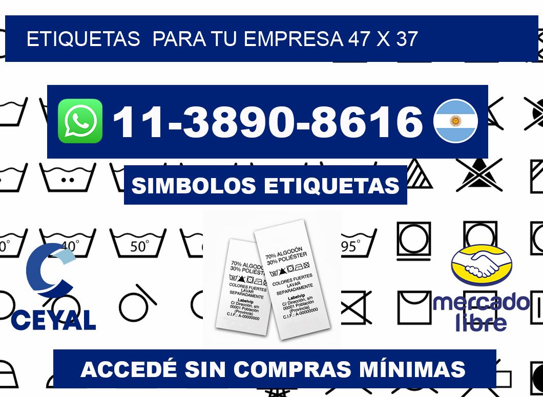 Etiquetas para tu empresa 47 x 37